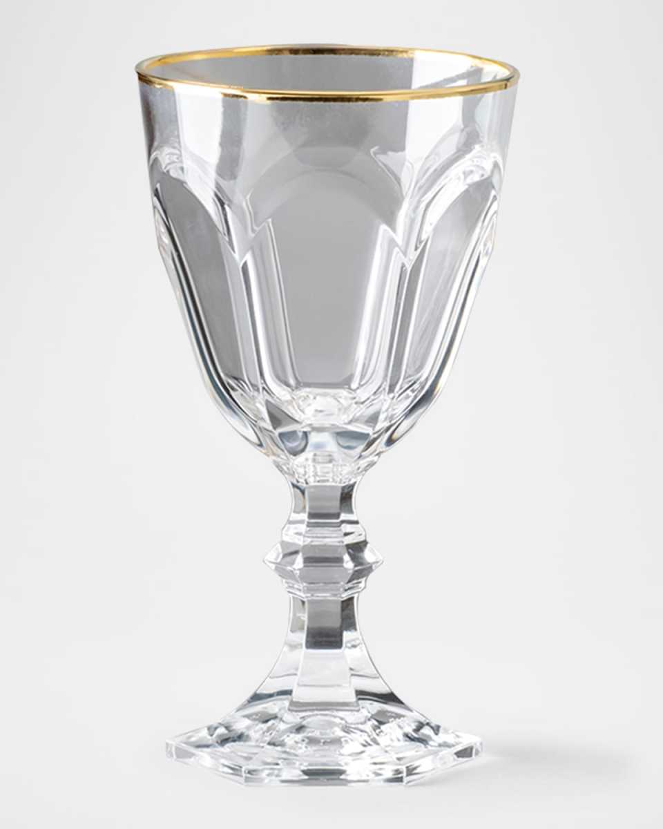 Dolce Vita 9 oz. Goblets with Gold Foil Trim, Set of 6